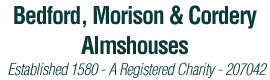 Bedford, Morison and Cordery Watford Almshouses Established 1580<br>
A Registered Charity – 207042