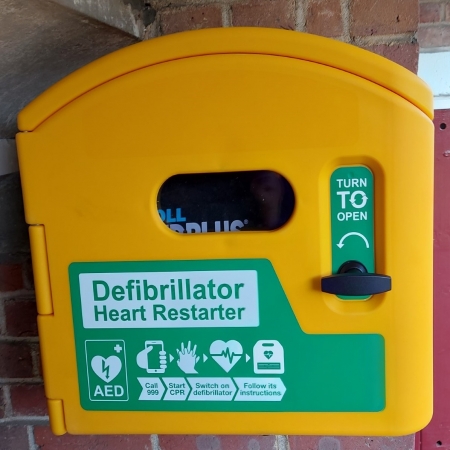 Defibrillator at the Almshouses